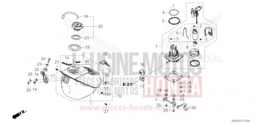 FUEL TANK (CRF450R/RWE) CRF450RS de 2025